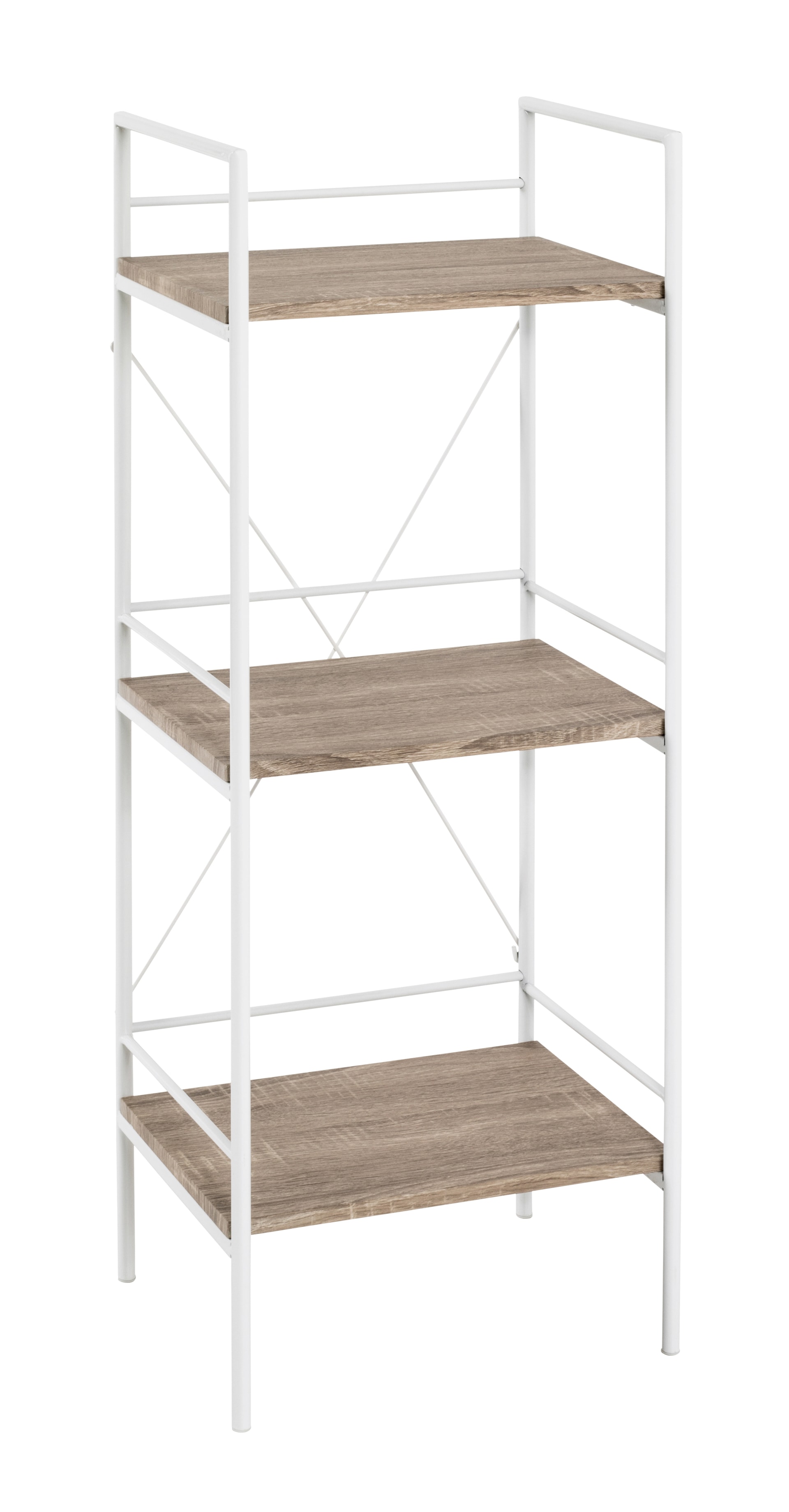 Regal 34 x 96 cm Eiche Dekor/weiß