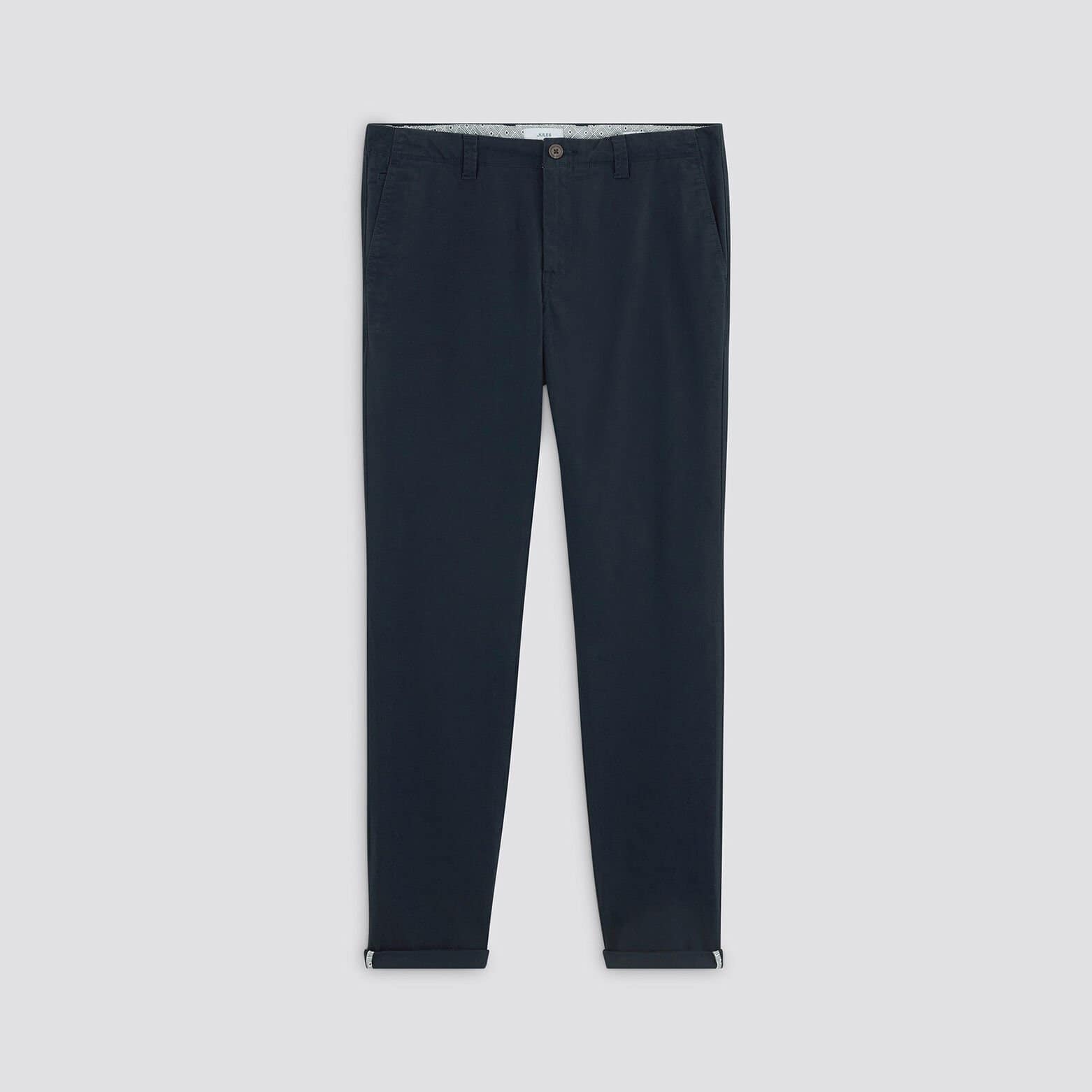 Pantalon chino slim Bleu Marine