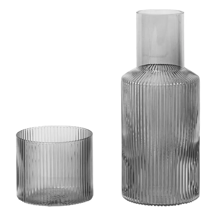 Ferm Living Carafe Ripple Set - 500 ml | Gris