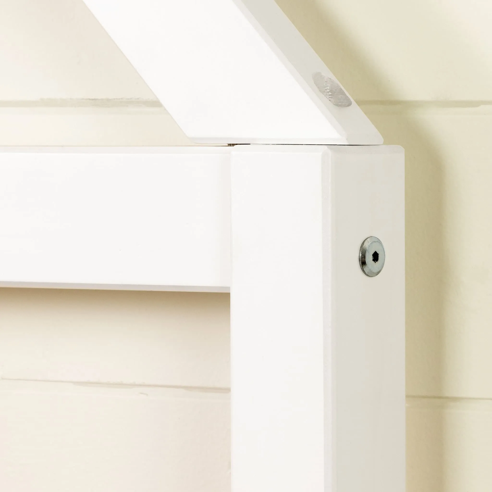 South Shore Lit avec Tête de Lit Maison Sweedi - Blanc Solide