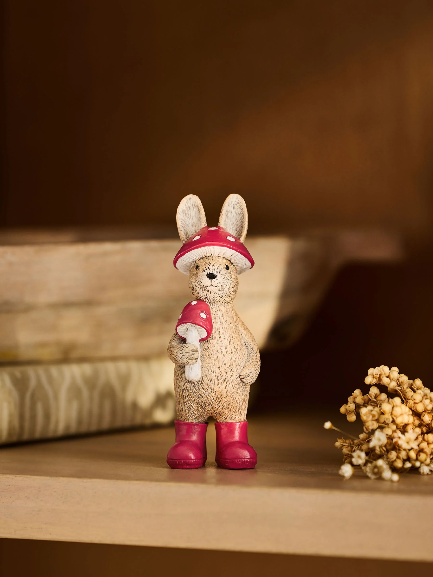 Autumn Rosie Rabbit Mushroom Ornament
