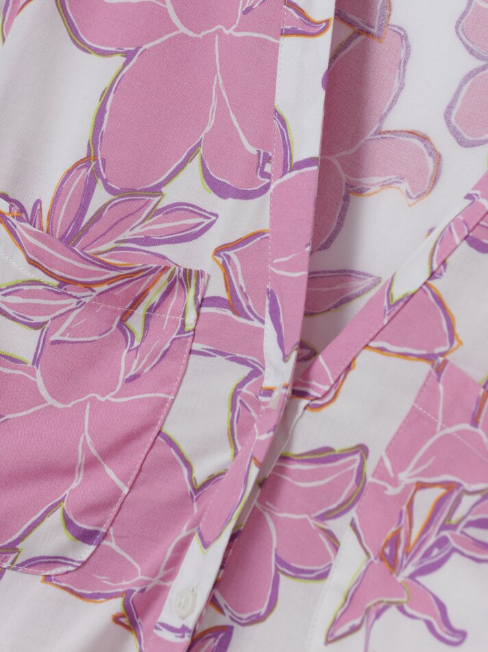 Camisa fluida de padeiro - Tons de rosa