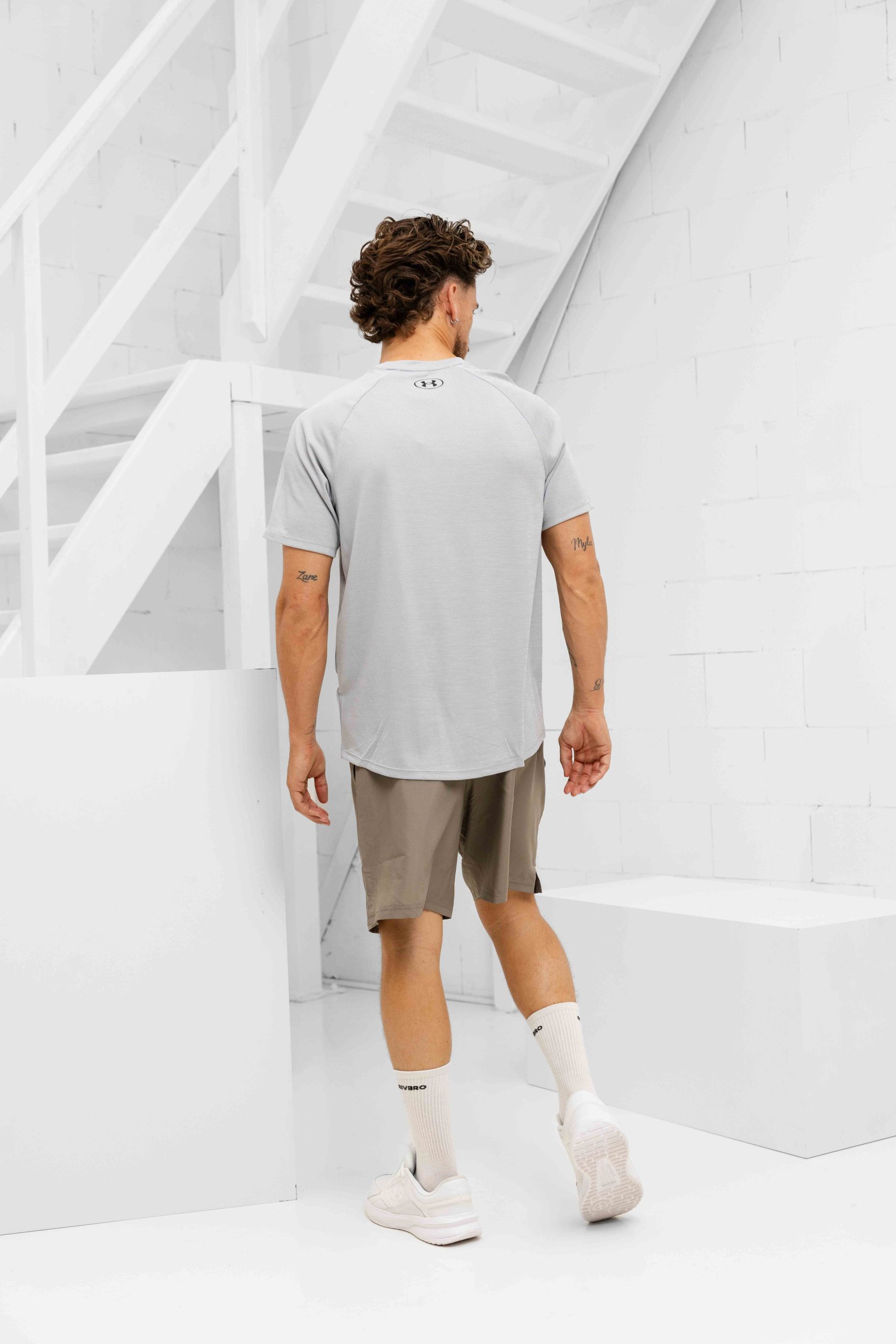 Under Armour Tech Textured T-Shirt Heren Grijs