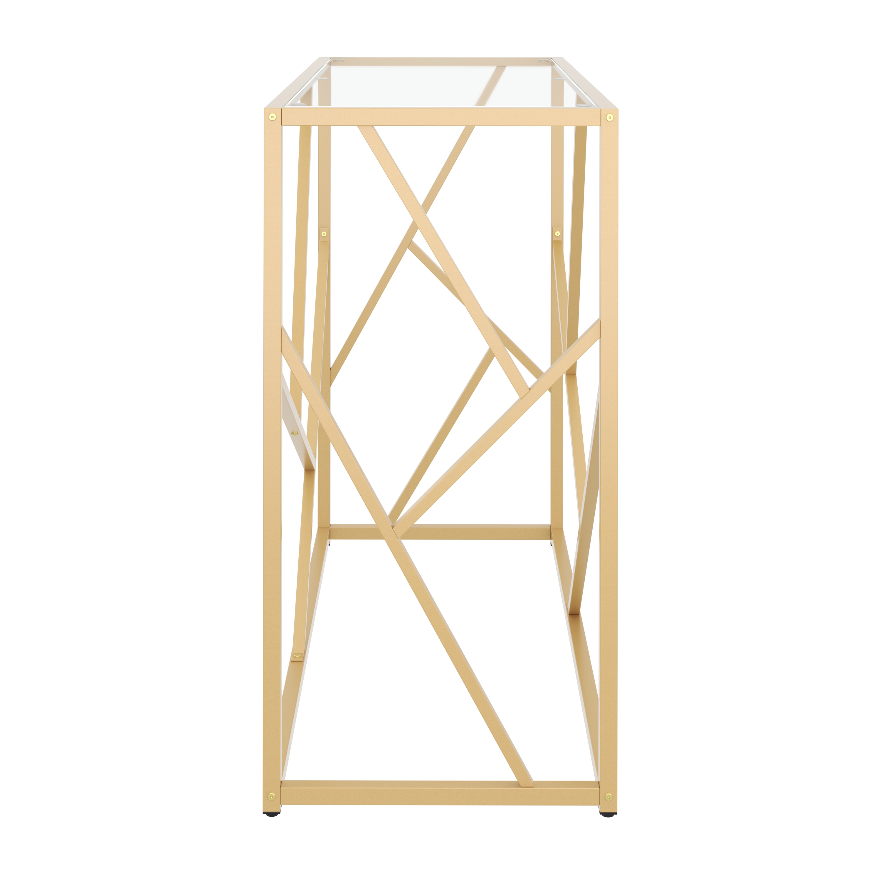 Konsolentisch Glastisch TYRO 100 x 85 cm gold