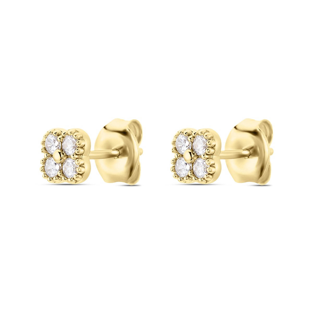 Boucles d'oreilles puces Agatha Beloved dorées