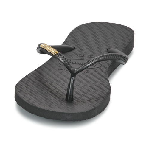 Havaianas - SLIM LOGO METALLIC - Noir