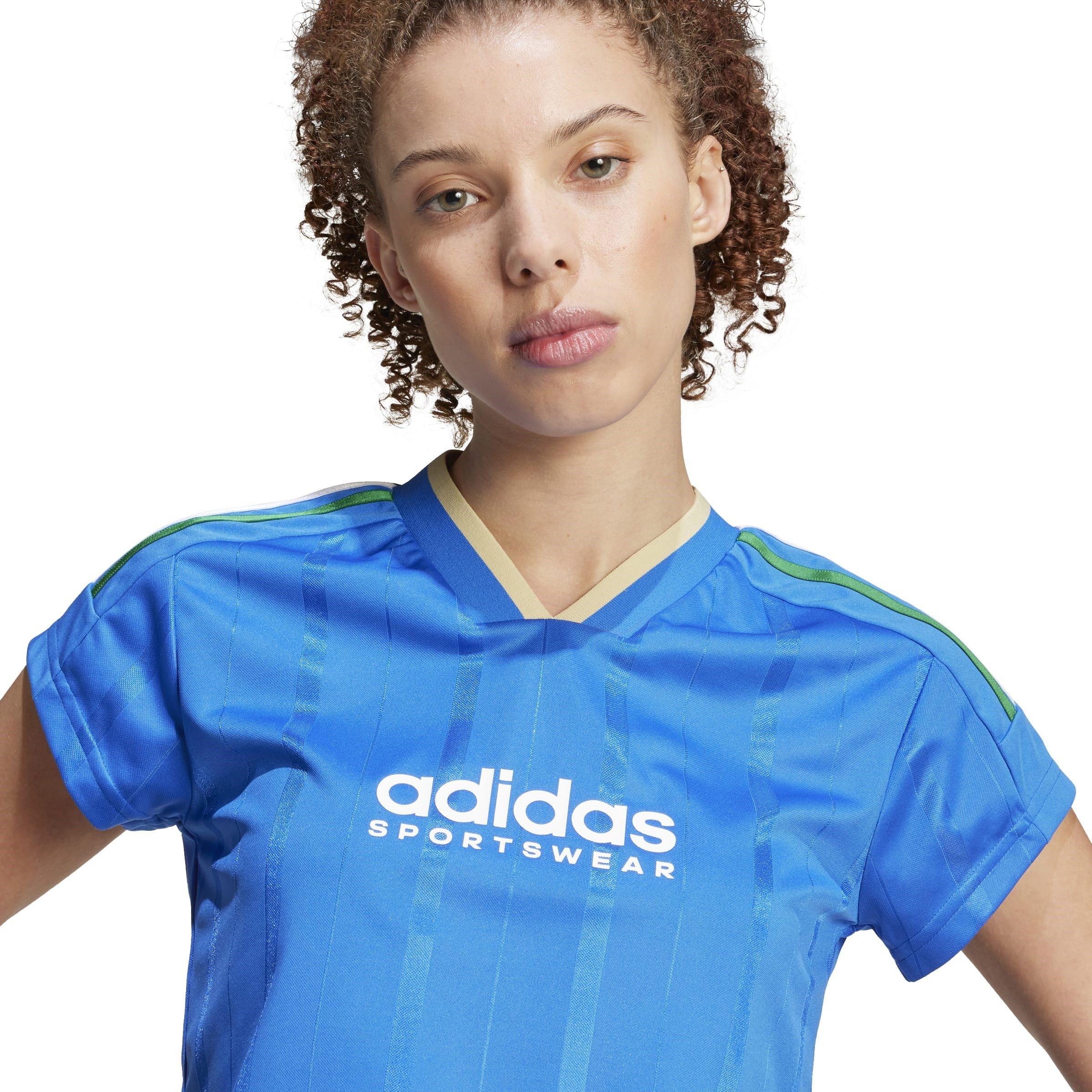 adidas House of Tiro Nations Pack Cut 3 Stripes Crop Jersey Womens