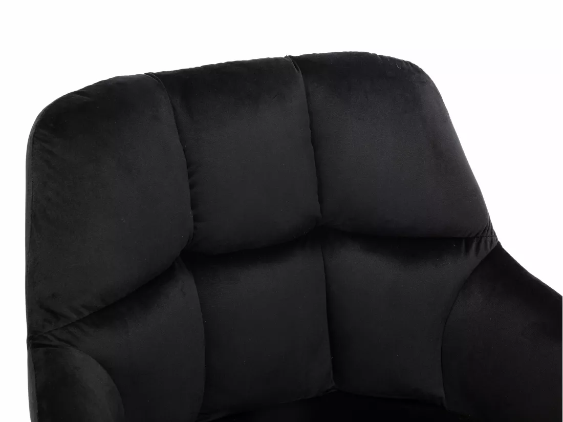 Lot de 6 chaises avec accoudoirs en velours et métal doré - Noir - PEGA de PASCAL MORABITO