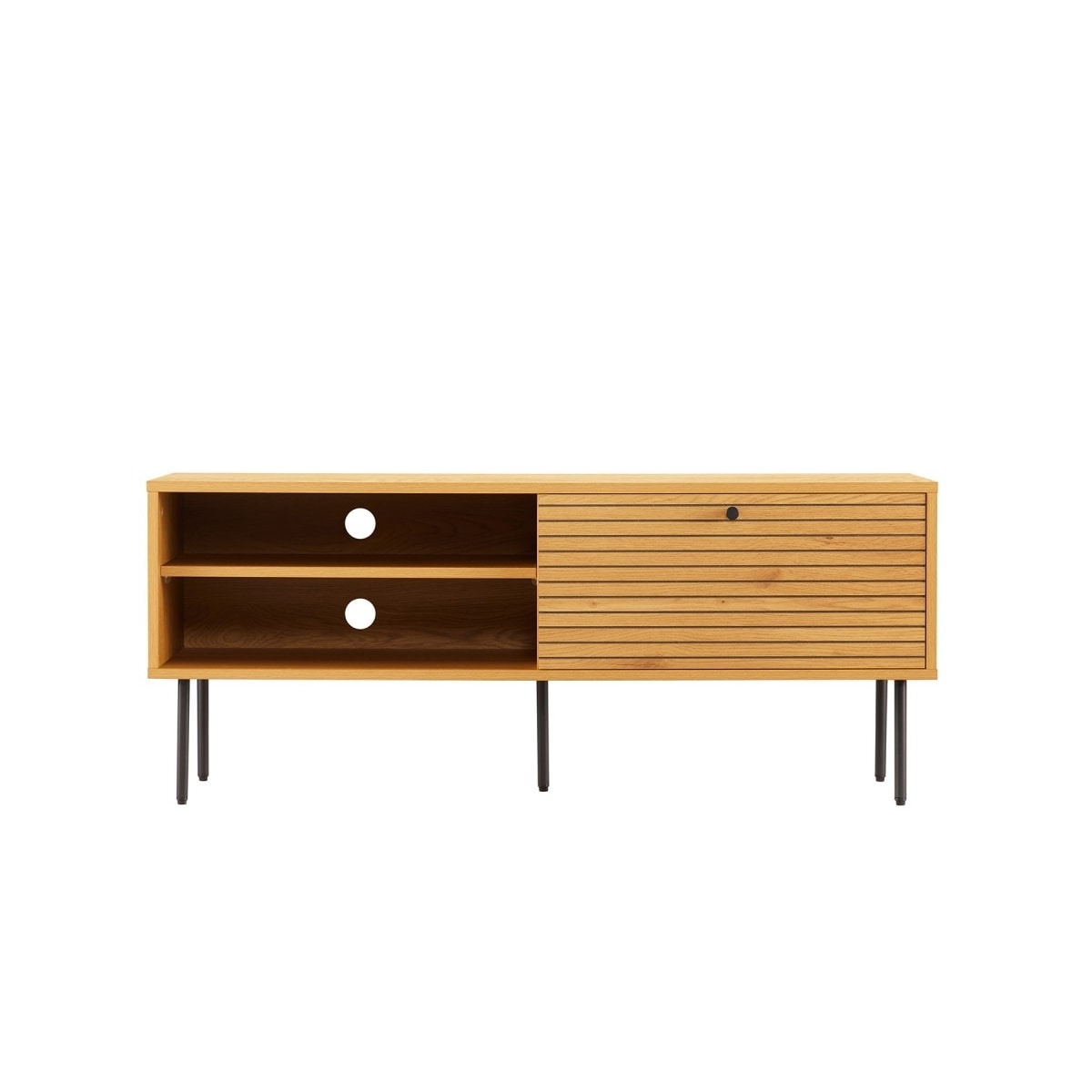 TV-bord LINE 120x40xH50cm, melamin med eikebark