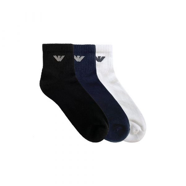 Emporio Armani Meias Curtas 304202 Half 3 Pares Multicolor 40-45