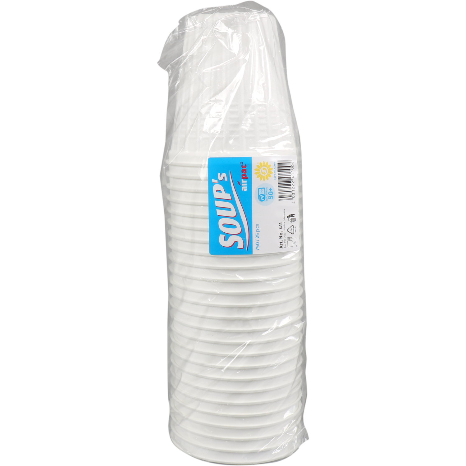 Soepbeker, PP, 750ml, wit