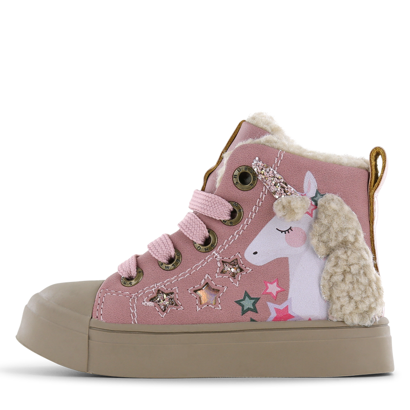 Shoesme rosa Schnürschuhe mit Einhorn
