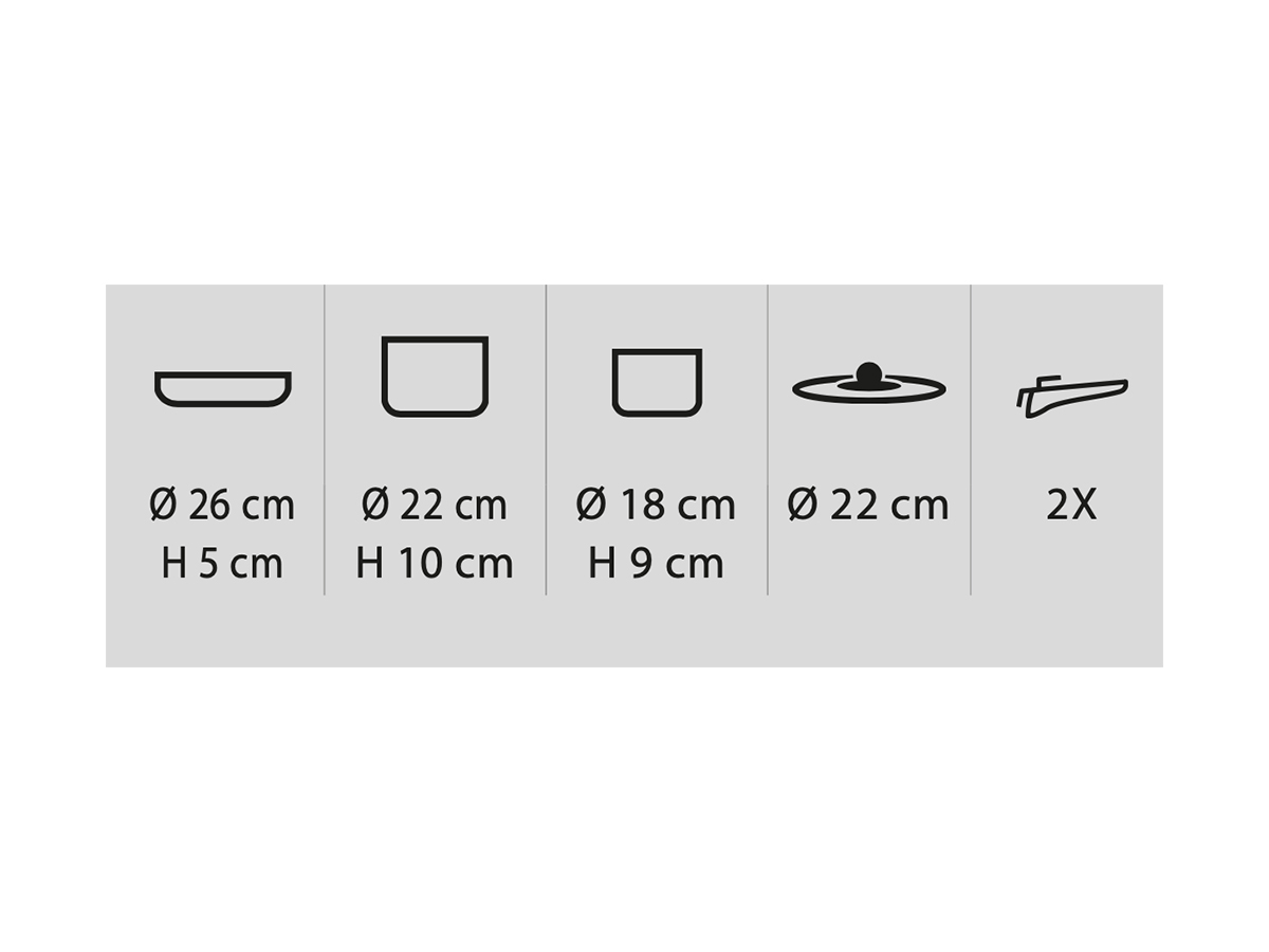 Brunner Pirate Spacemaster pannenset - Ø26 cm