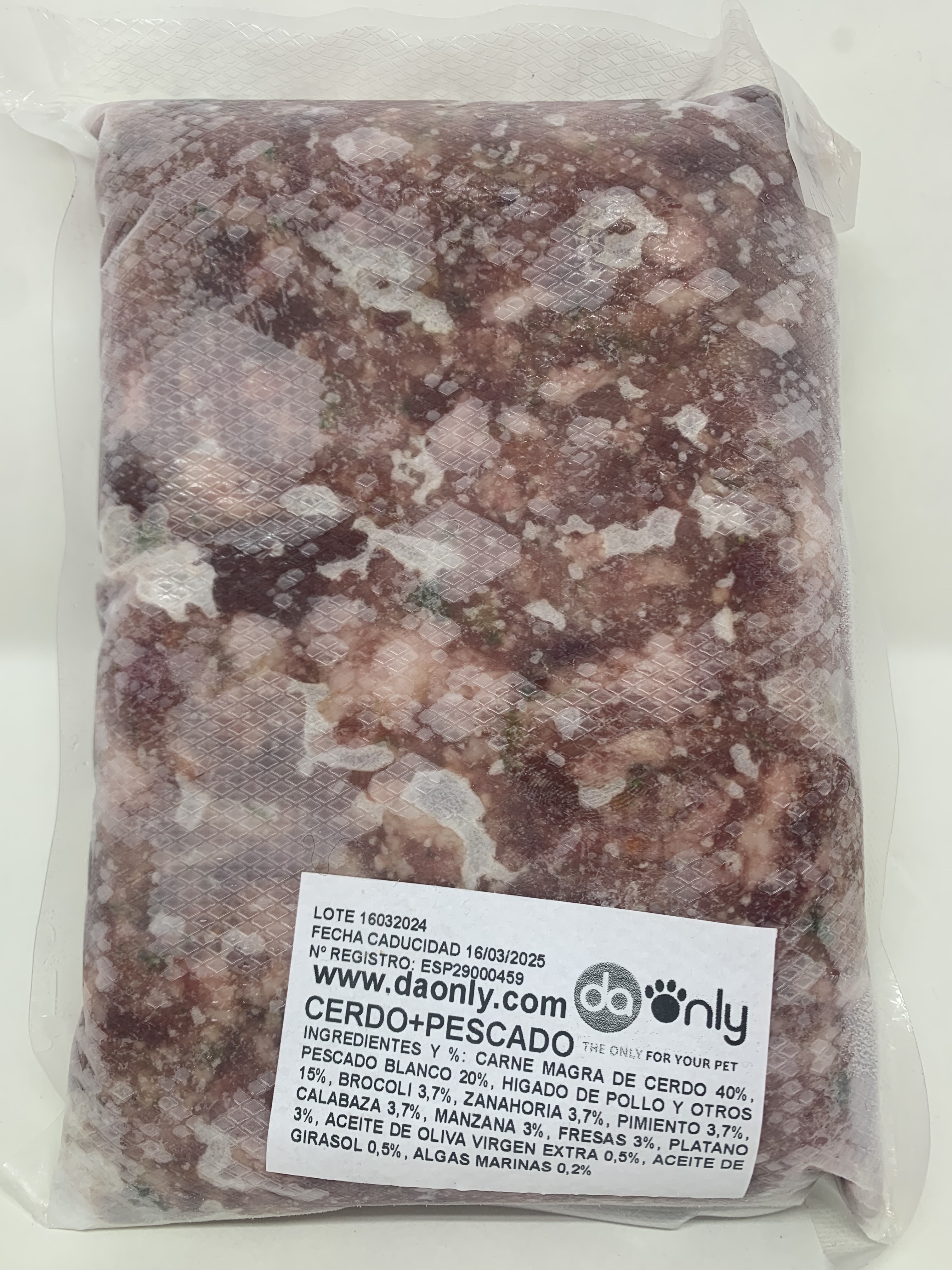 Cardápio de carne de porco e peixe sem ossos para cães e gatos, pacote com 10 unidades