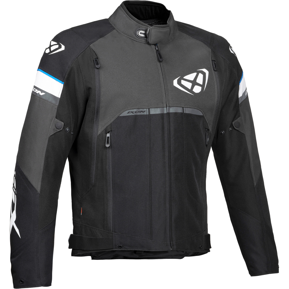 Ixon - Blouson Allroad Noir / Anthracite / Bleu