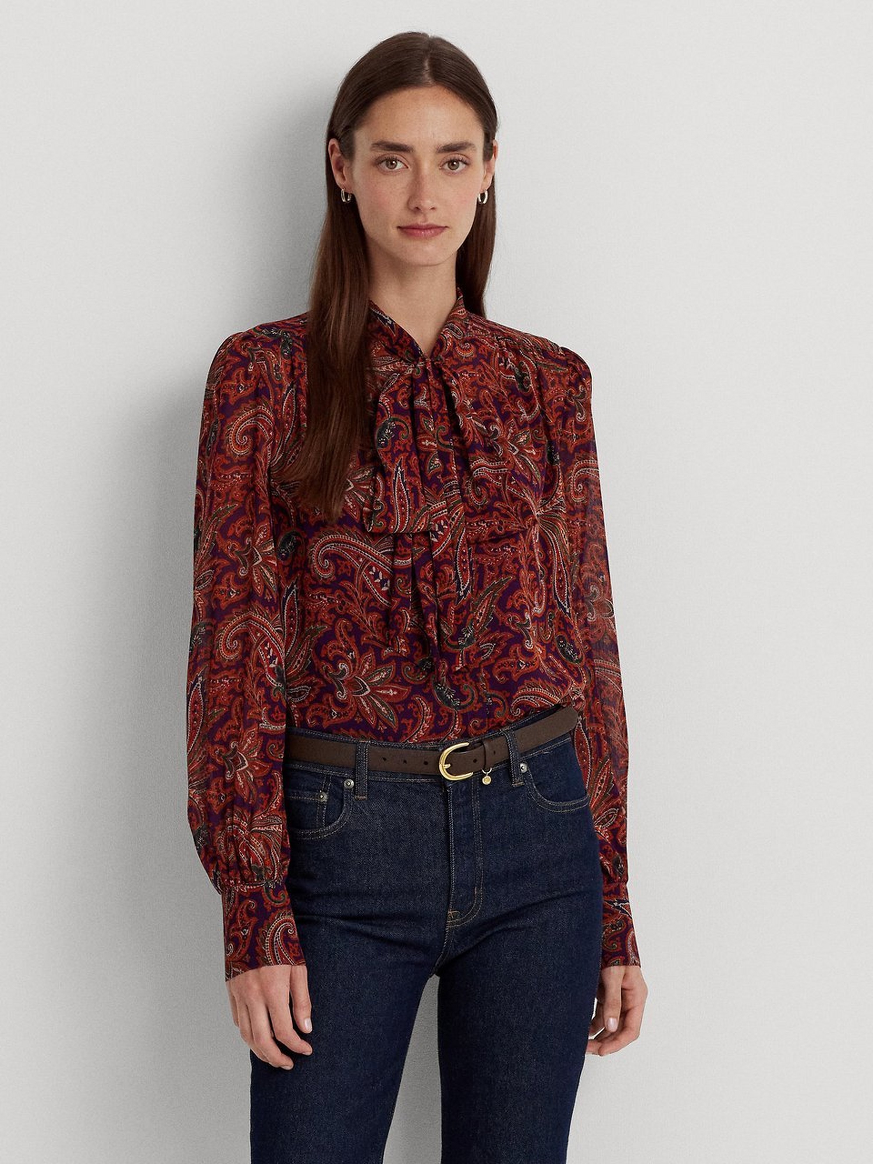 Bluse mit Stehkragen