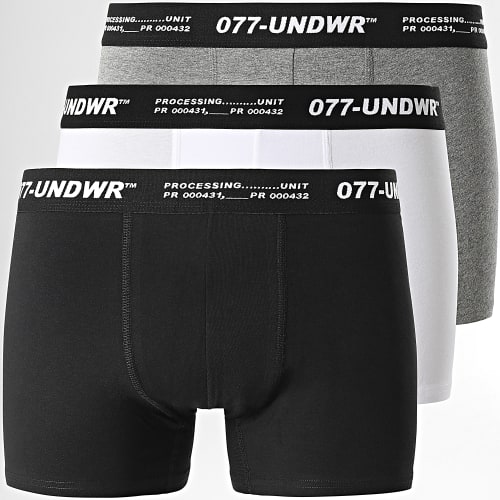 Lot De 3 Boxers 2208 Noir Gris Blanc