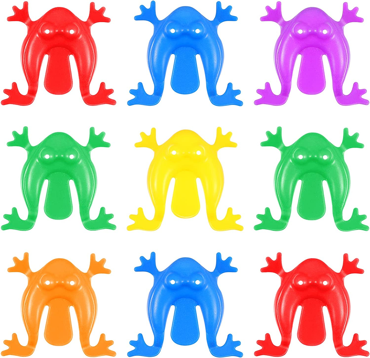 (10er Set) Frosch Hüpfspiel Kinder Spielzeug Springende Jump Frösche - Assortiert