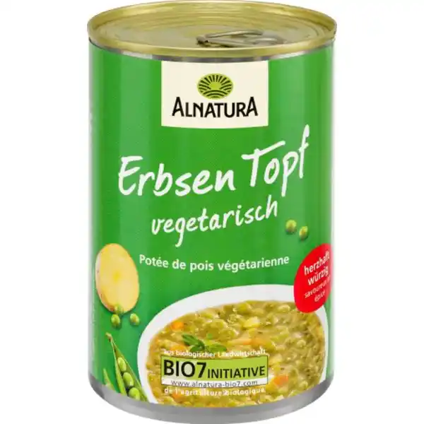 Bio Erbsen Topf vegetarisch
