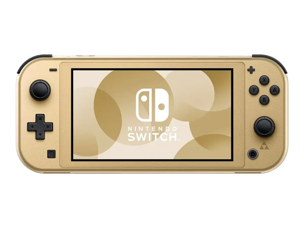 Nintendo Switch Lite - Hyrule Edition - håndholdt spillekontrolenhed - guld - med Nintendo Switch Online   Expansion Pack 12-måneders medlemskab