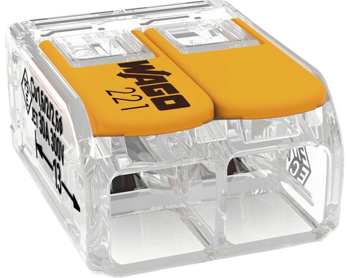 Wago 221-612 COMPACT-aansluitblok 6 mm² 2-aderig alle geleidertypen 50 stuks