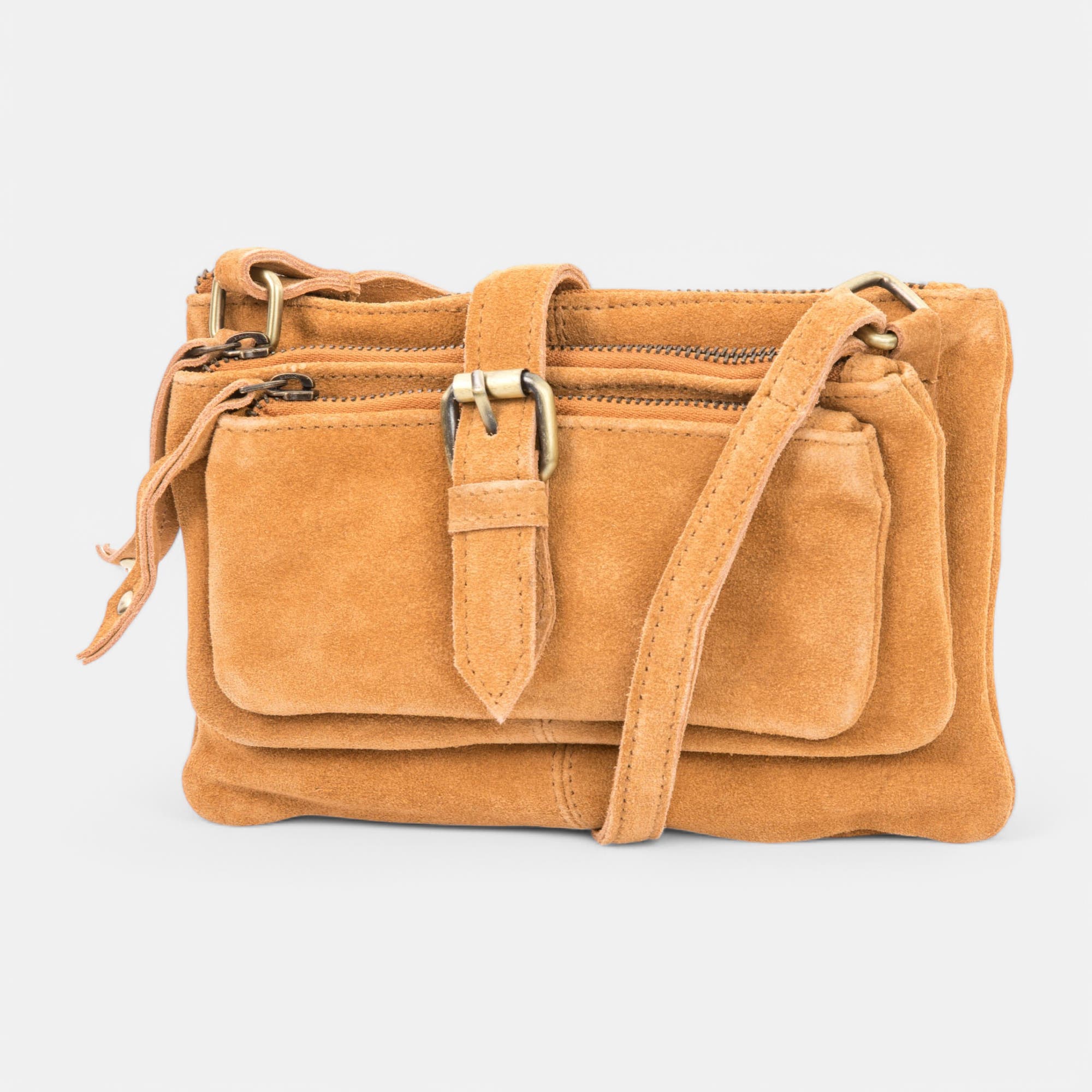 Sac bandoulière en cuir jaune
