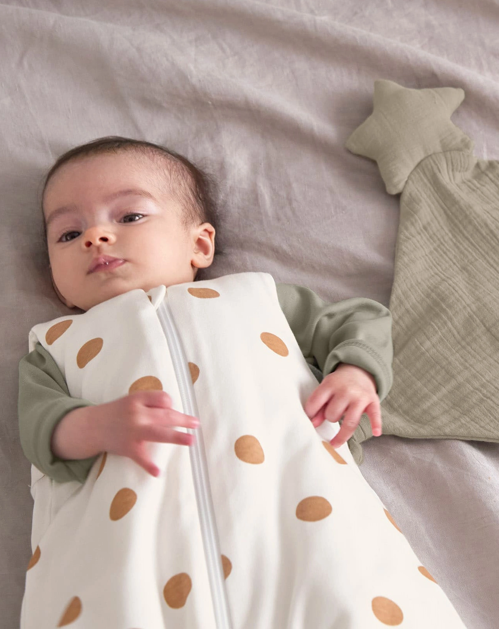 Ganzjahres-Schlafsack BIG DOTS in milky