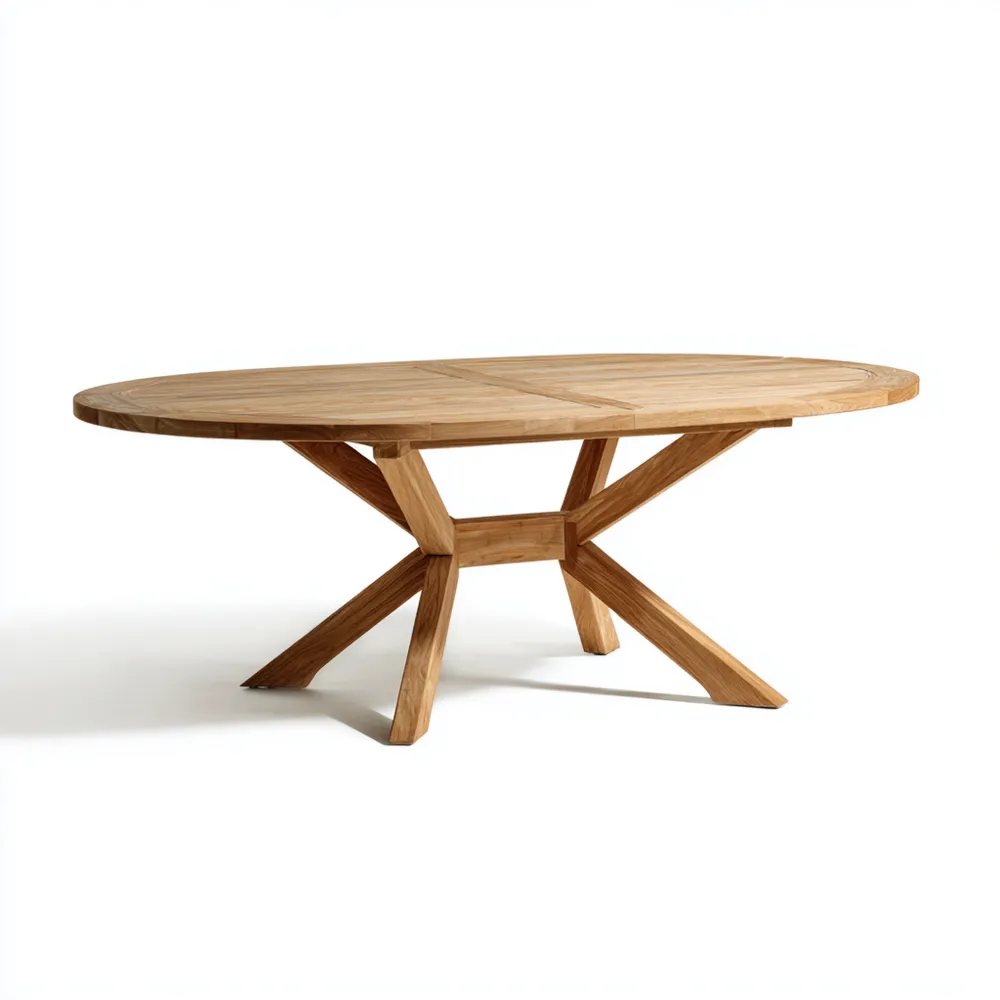Esstisch Massivholz 200x100x75 cm – Natur – Skandinavisches Design