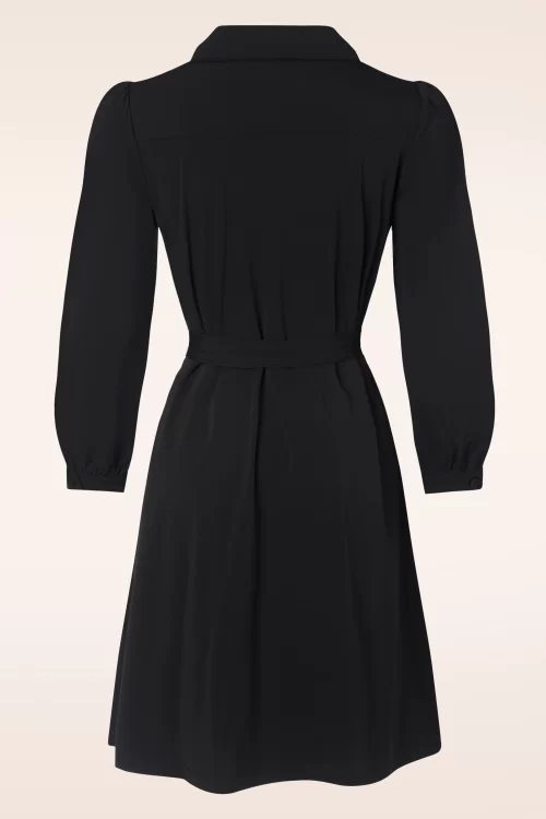 Smashed Lemon Nellie jurk in zwart