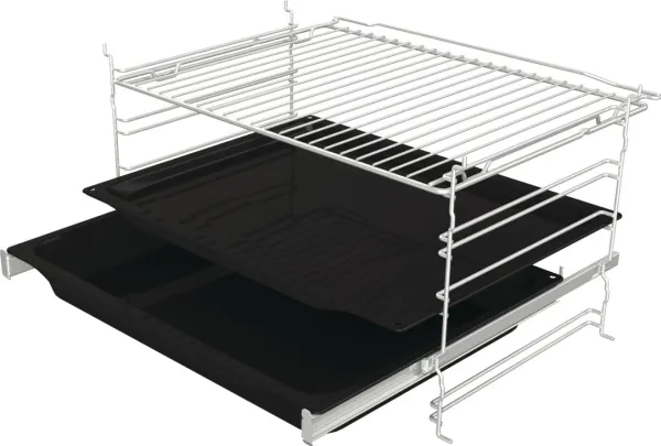 Gorenje Essential BOS6737E06B - Ovn - med dampfunktion - til indbygning - niche - bredde: 56 cm - dybde: 55 cm - højde: 59 cm - med selv-rengøring - Klasse A - sort