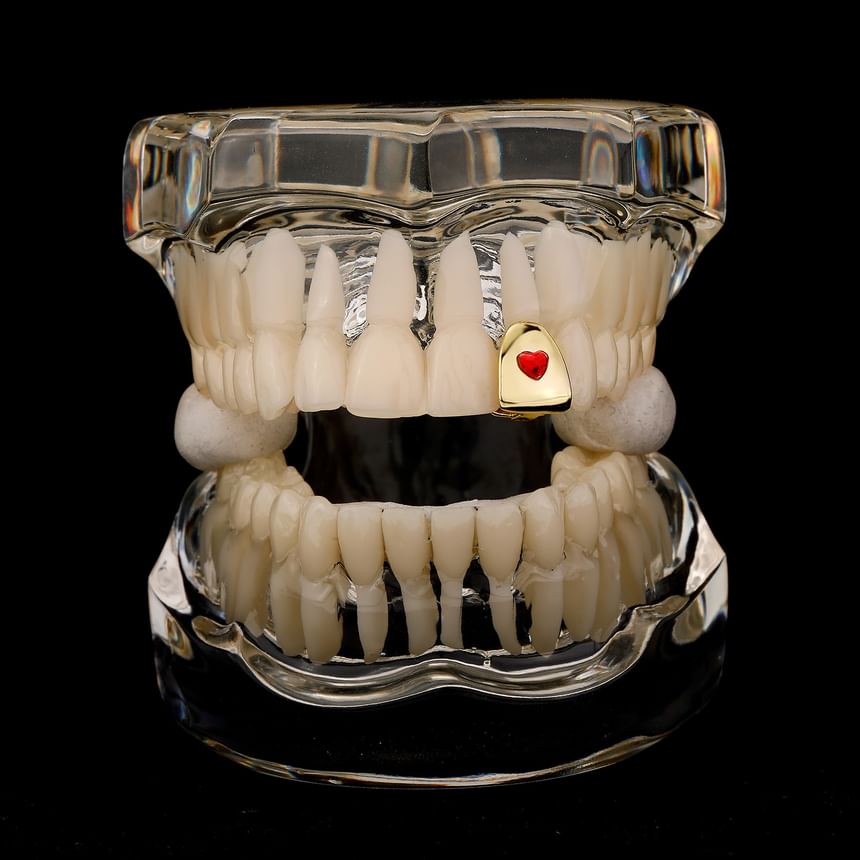 Miumi - Hart Edelsteen Legering Grills Tand Edelstenen