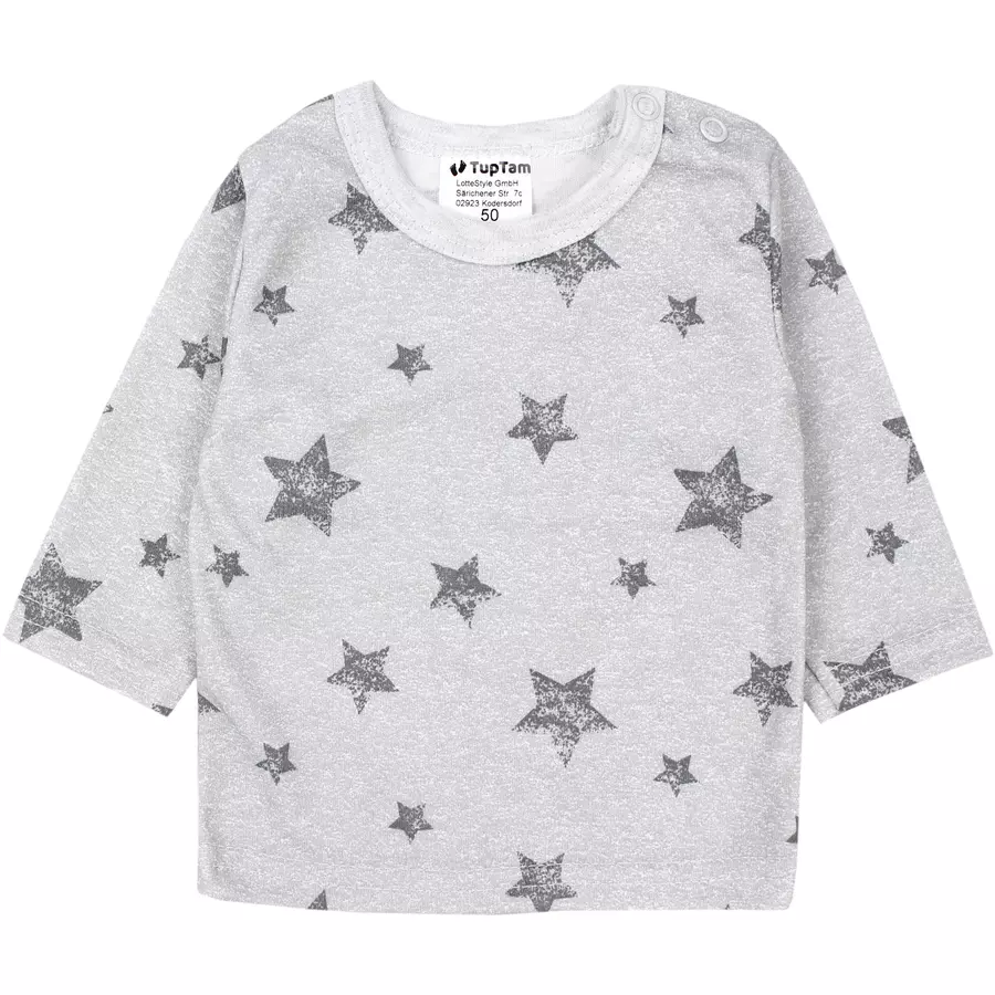TupTam Baby Jungen Langarmshirt 5er Set grau