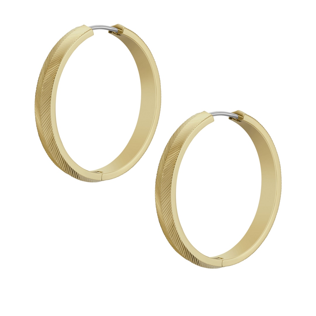 Fossil Creolen Harlow Linear Texture Goldig