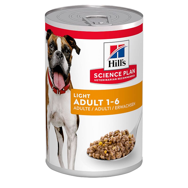 Hill's Science Plan Adult Light Hondenvoer Blikjes 12 x 370 gram | 12606
