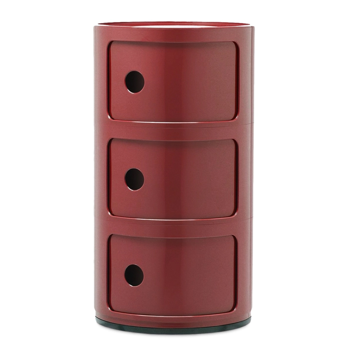 Nachtkastje Componibili 3 burgundy