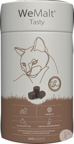 Wepharm WeMalt Tasty Contre Les Boules De Poils 30 Comprimés A Croquer