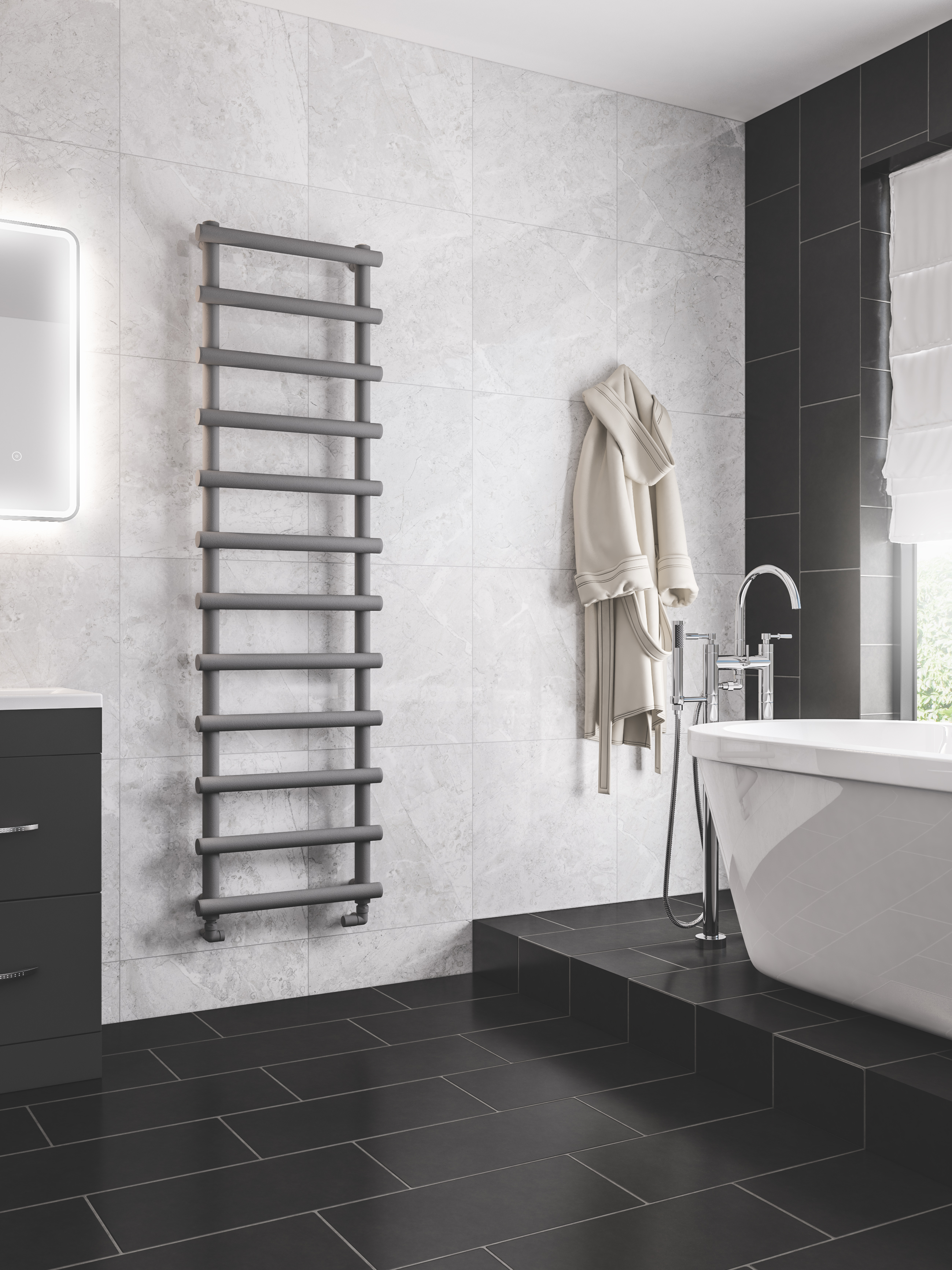 Eastbrook Marlow radiator 175 x 50cm 798 watt grijs