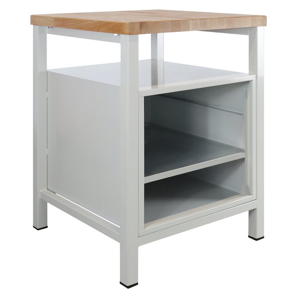 PROREGAL Slim Rhino werkbank met opbergvak, afmetingen (H x B x D): 84 x 60 x 60 cm, draagvermogen: 300 kg, lichtgrijs