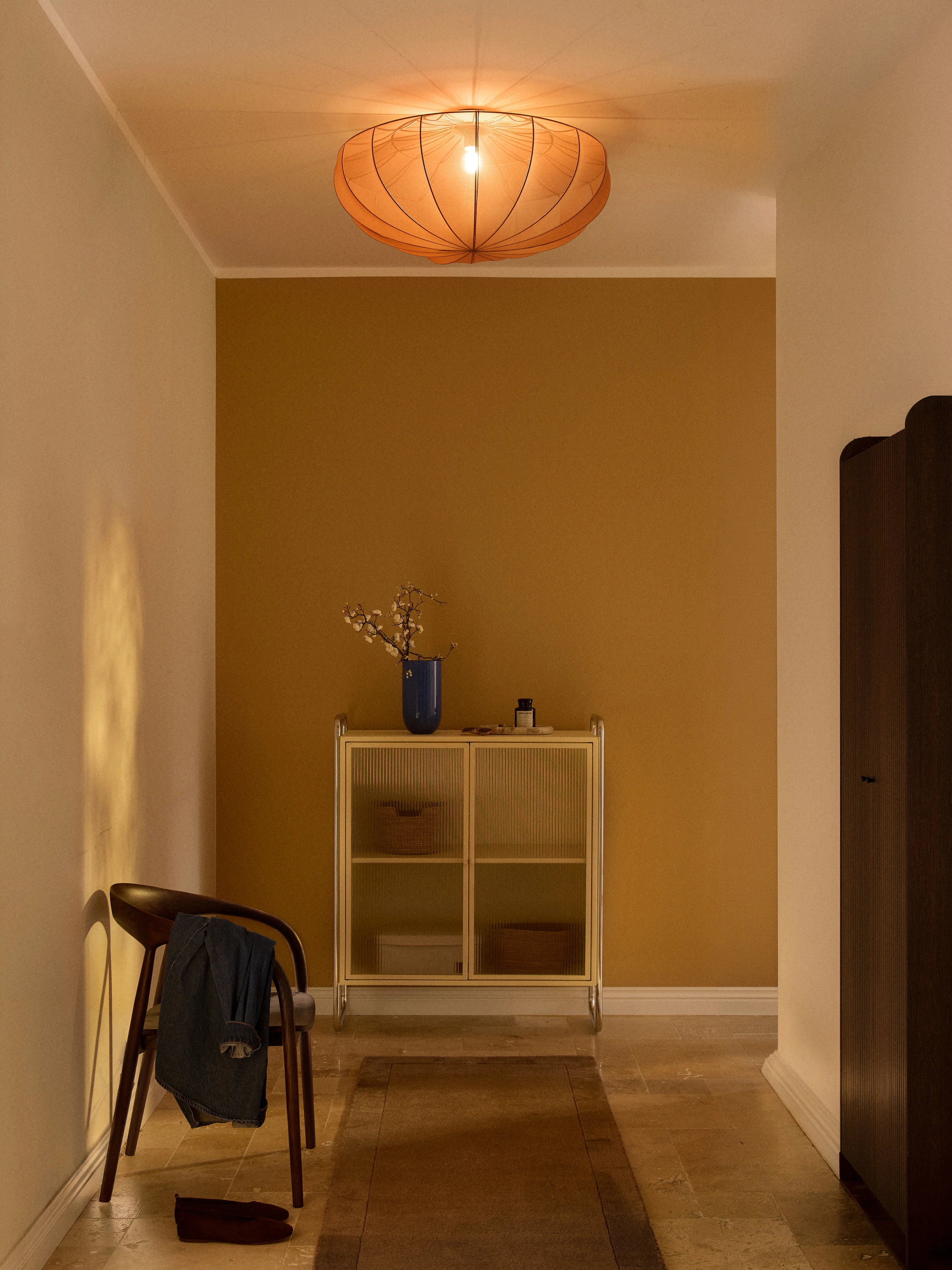 Grote plafondlamp Beau van netstof