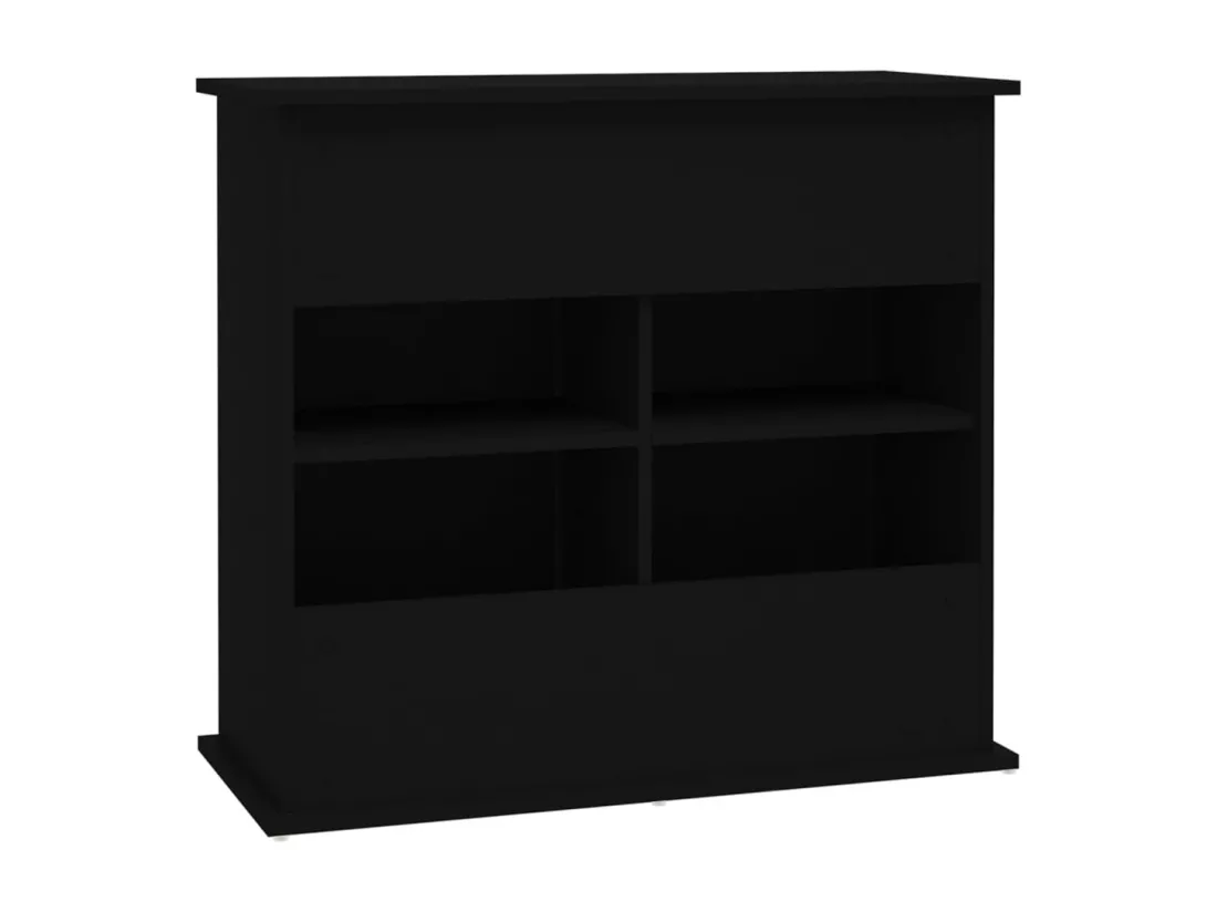 Support pour aquarium noir 81x36x73 cm bois d'ingénierie