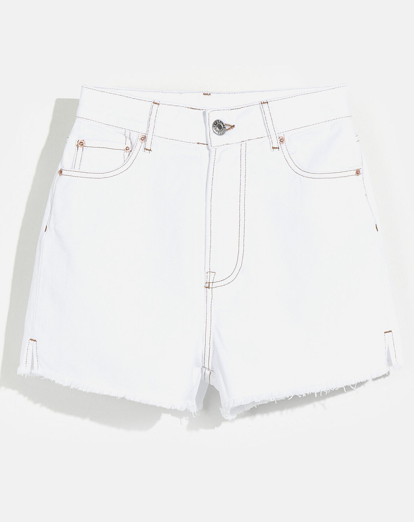 Bellerose Short en jean 100% Coton Bio Party blanc
