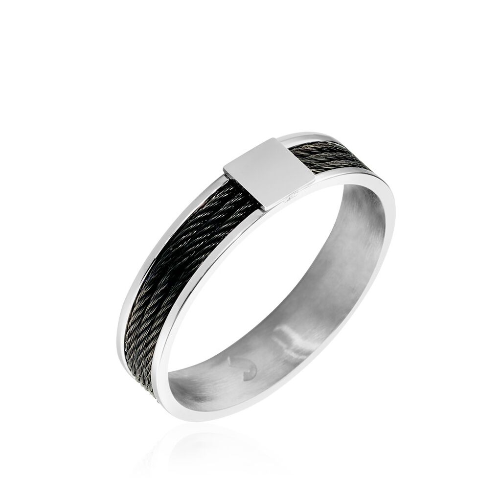 Bague Gaetane Acier Blanc