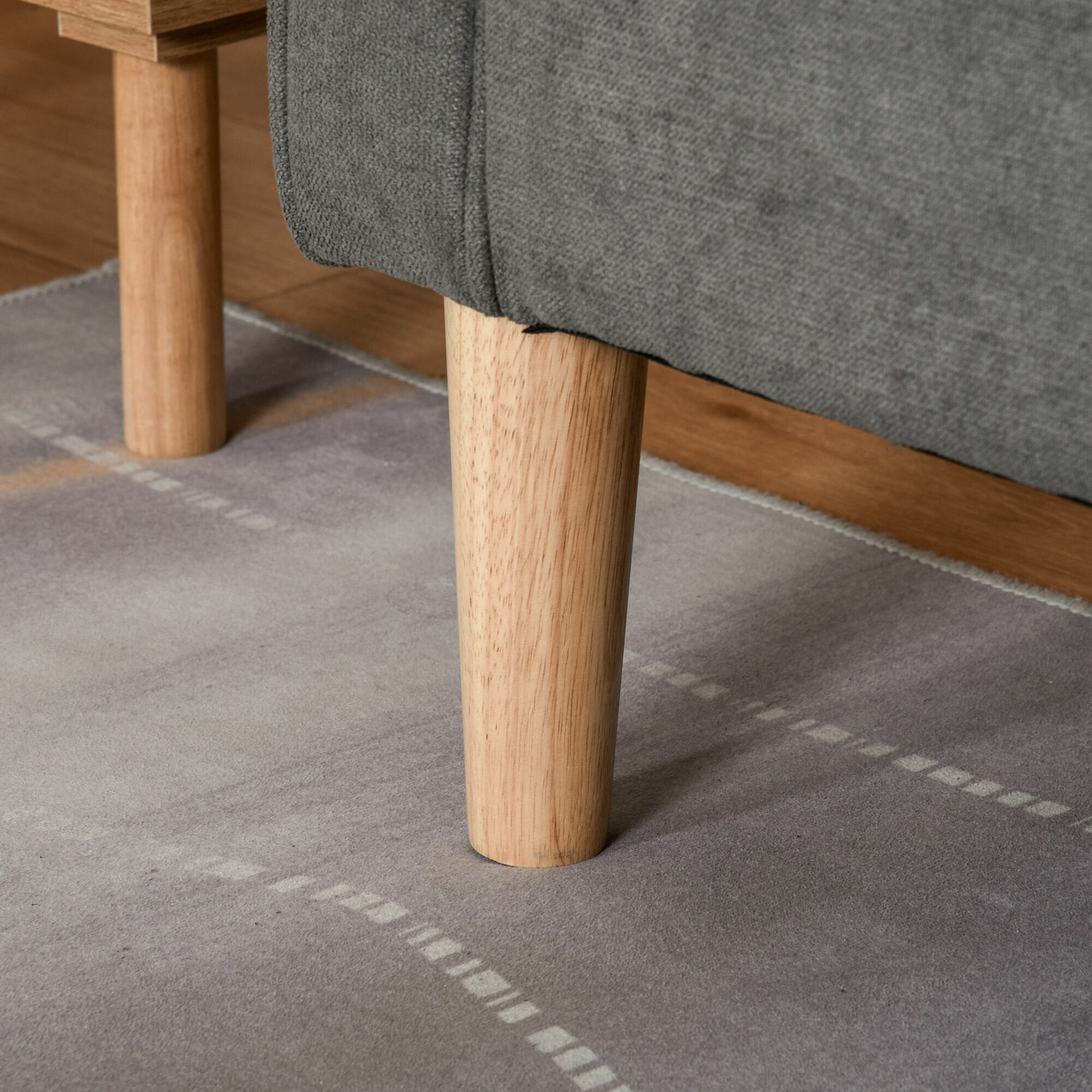 HOMCOM 3-Sitzer-Sofa mit abnehmbaren Kissen grau 166,5 x 62 x 82 cm (BxTxH)