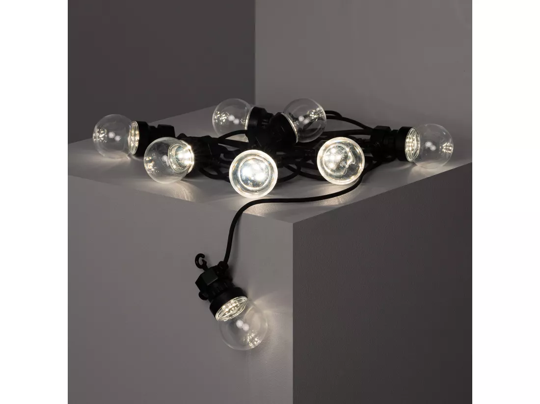 Guirlande Solaire Extérieure d'Ampoule LED Kepler 7m Transparent