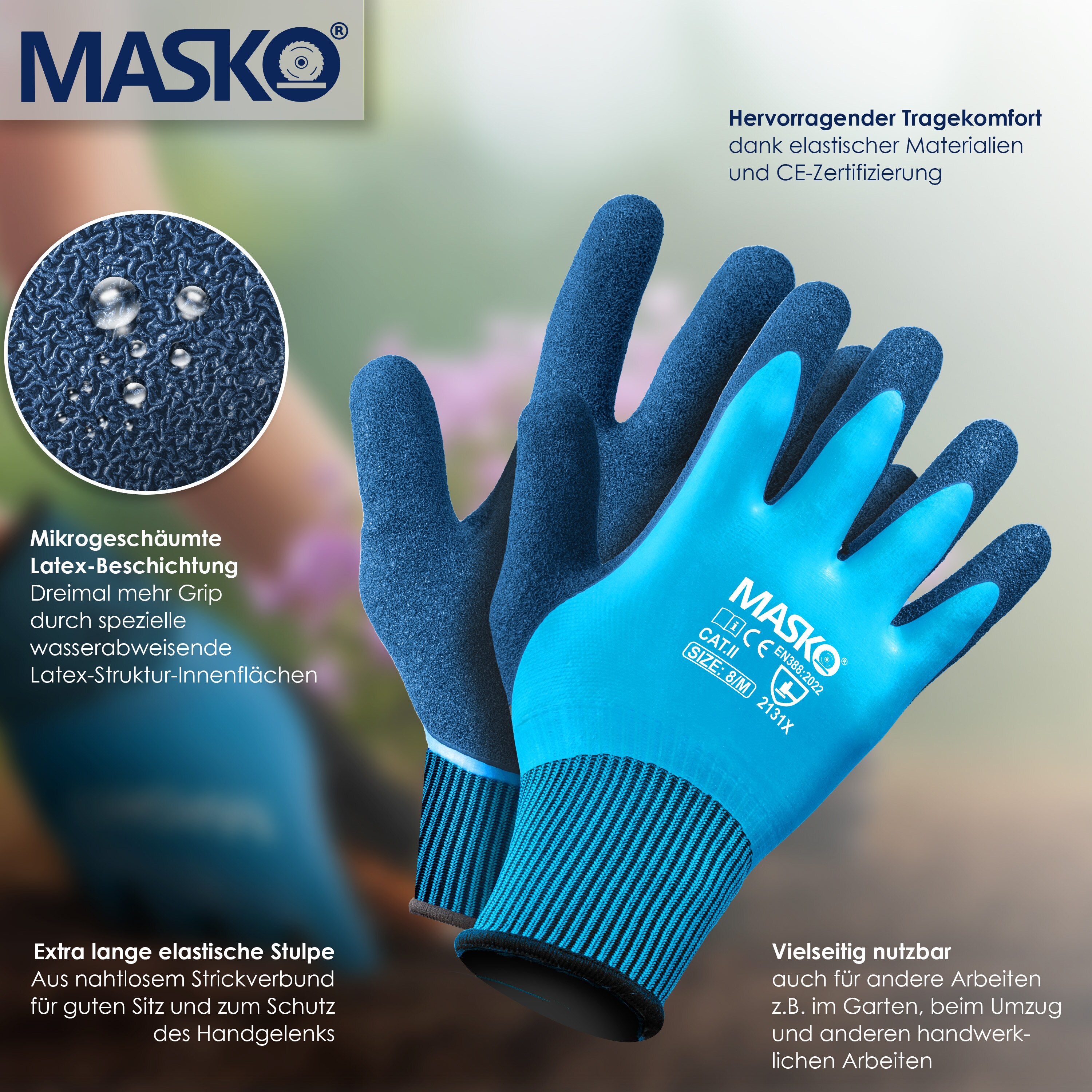MASKO® Plattformwagen Transportwagen Lagerwagen Klappbar Inkl. Arbeitshandschuhe | Feststellbremse Transporthilfe | Mit 6 Sicherungsösen | 360° Lenkrollen | Paketwagen Klappwagen
