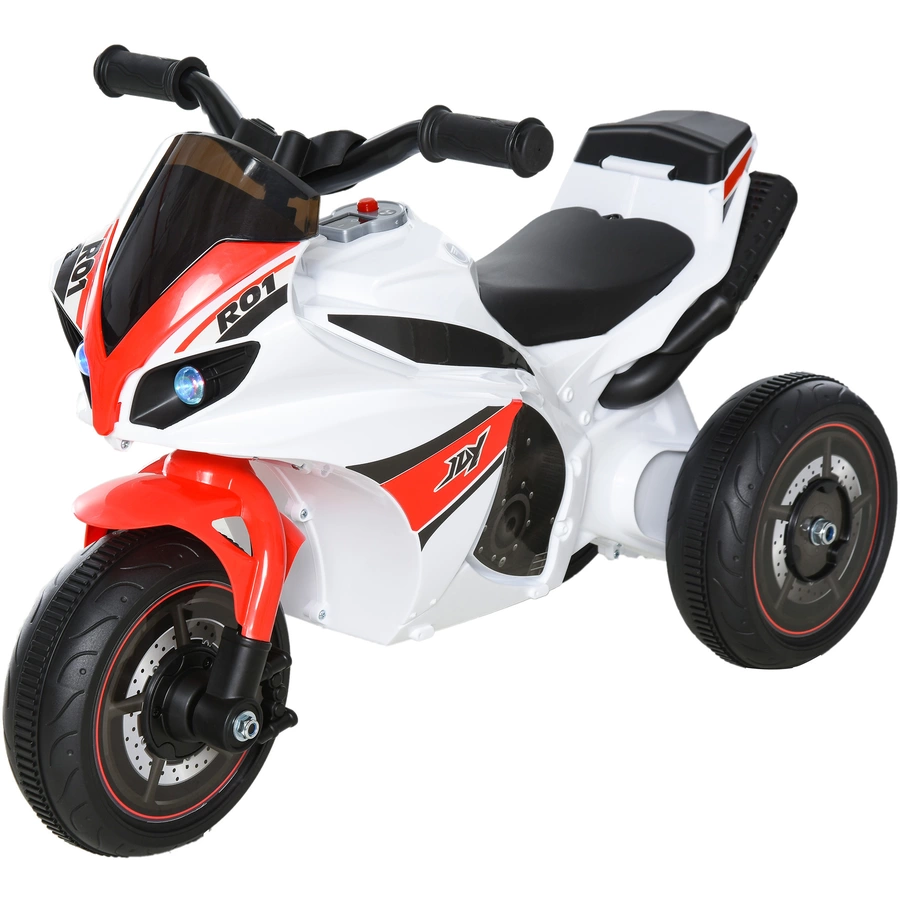 HOMCOM Rutscherfahrzeug als Motorrad weiß