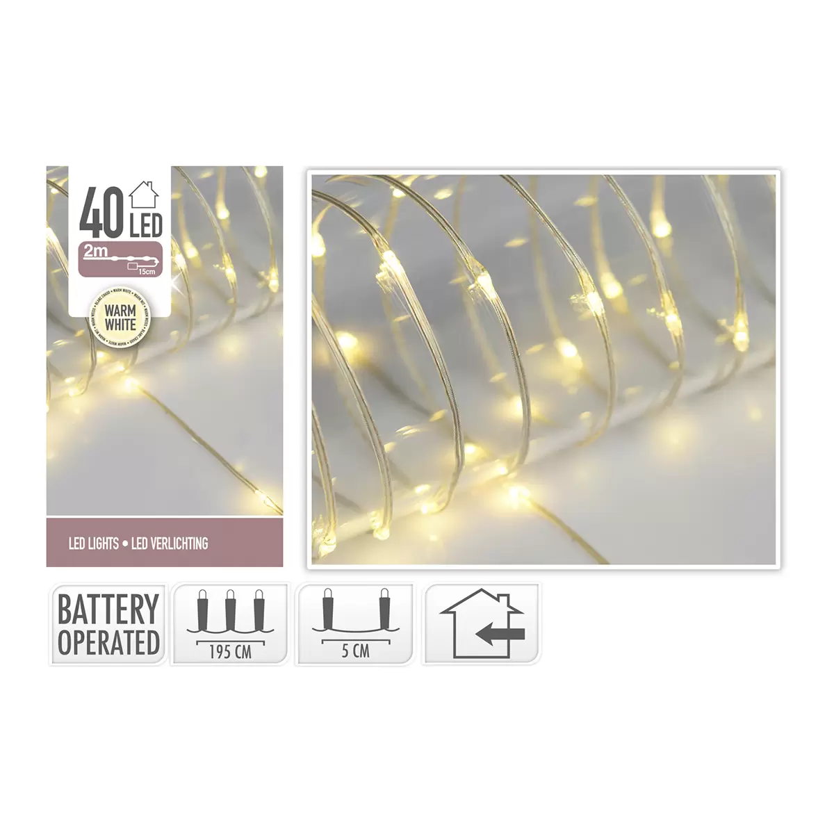 Lichterkette warmweiss goldgelb,silber