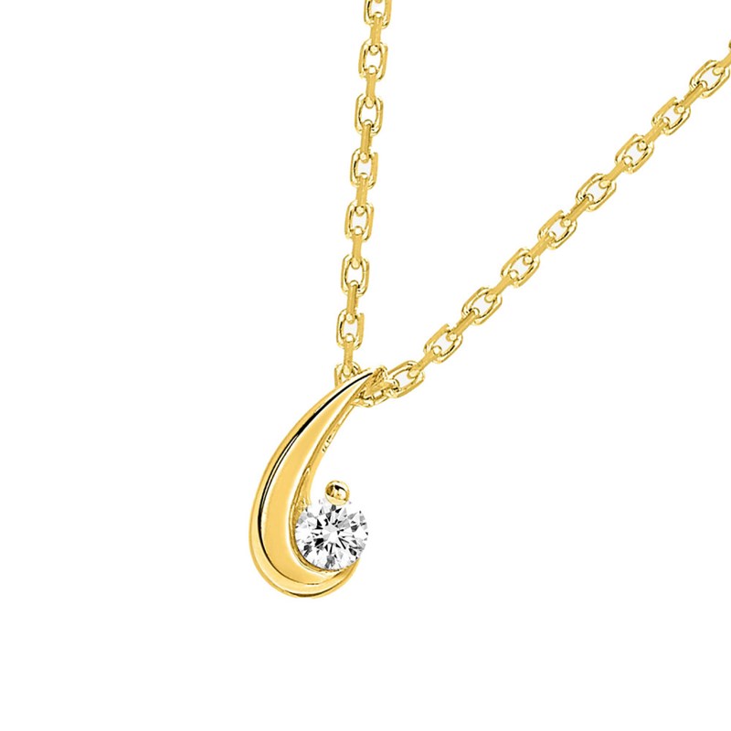 Collier Femme - Or 18 Carats - Diamant 0,05 Carats - Longueur : 42 cm