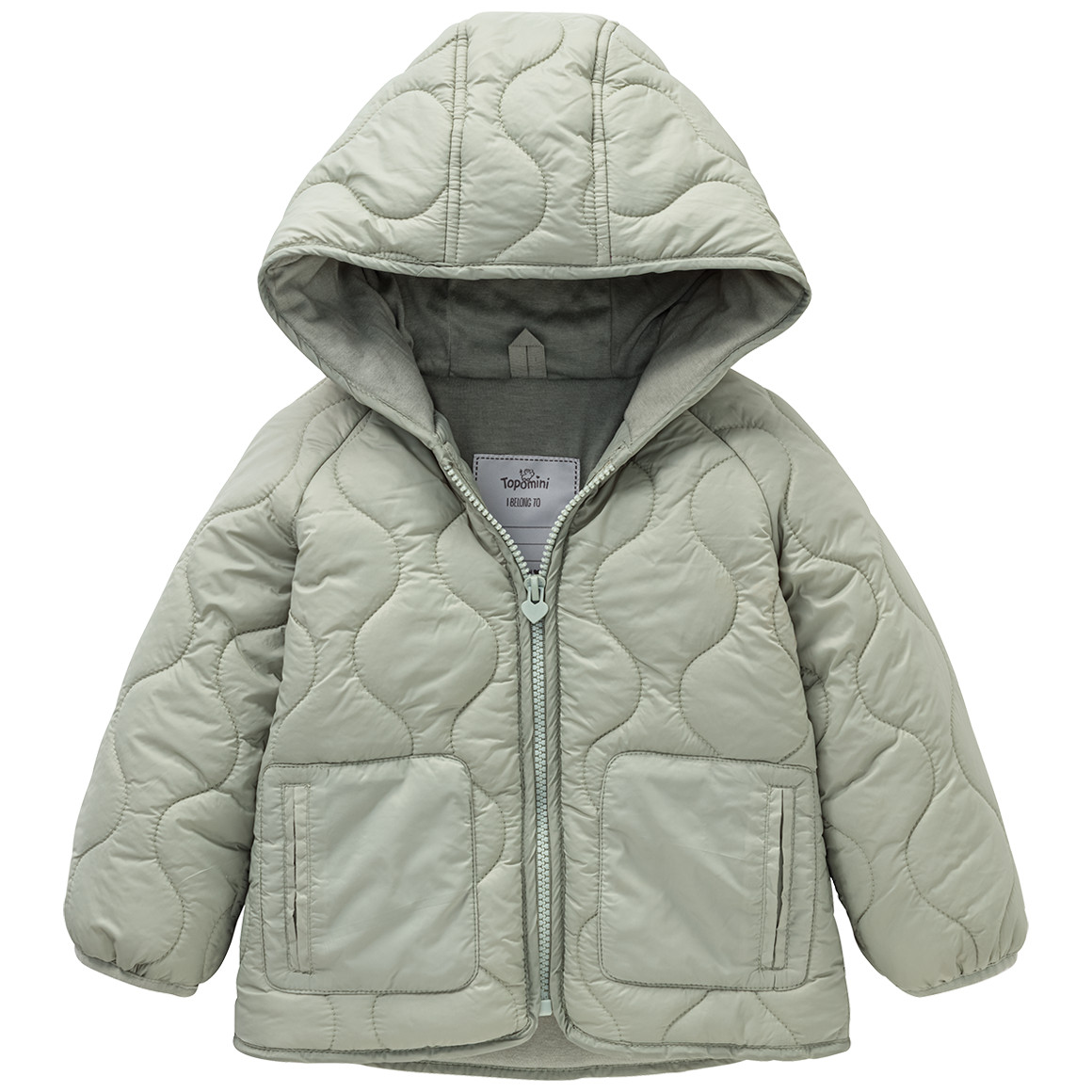 Topomini Baby Steppjacke mit Kapuze salbei