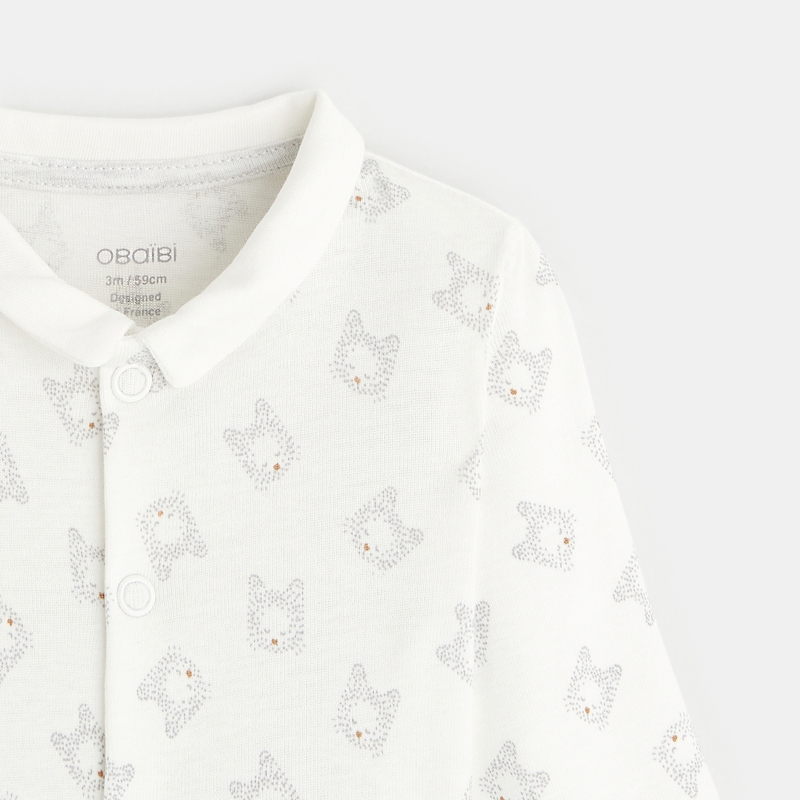Body manches longues chats blanc naissance
